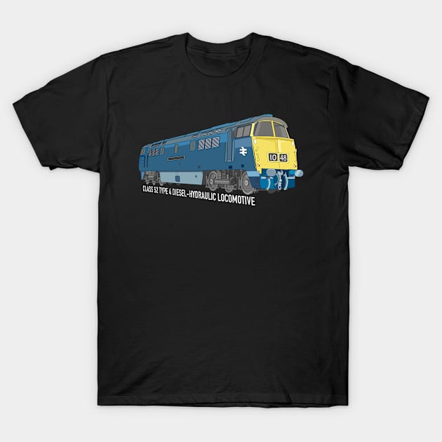 British Rail Class 52 Type 4 Diesel-hydraulic Locomotive 1960s Train Gift T-Shirt by Maljonic